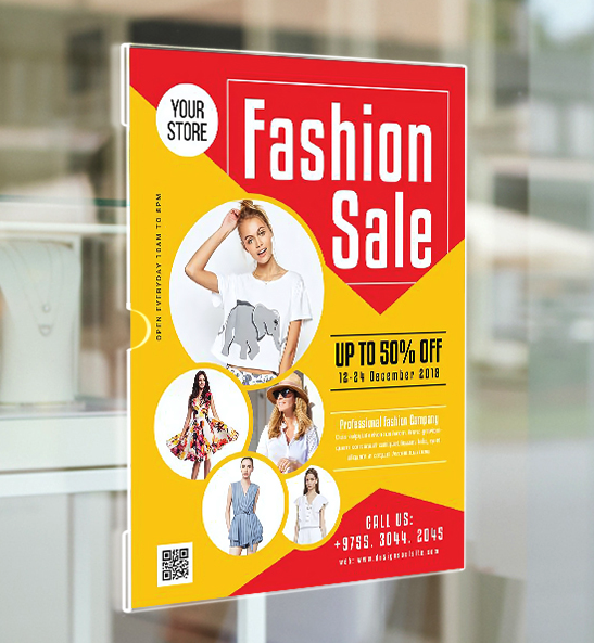 Wall Sign Holder Clear Acrylic