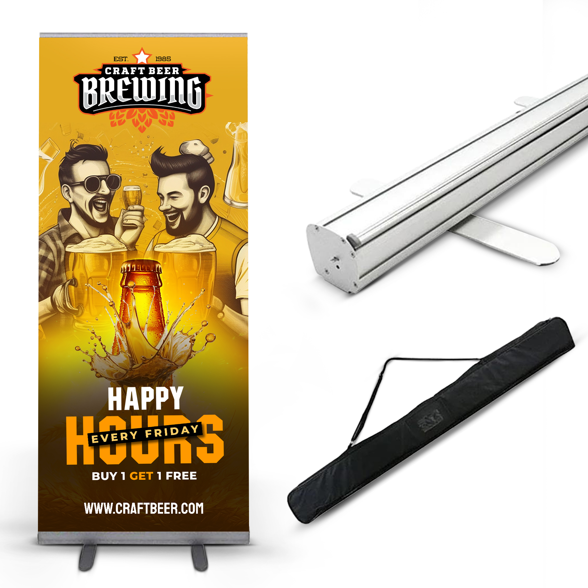 33.5" Wide Economy Banner Stand